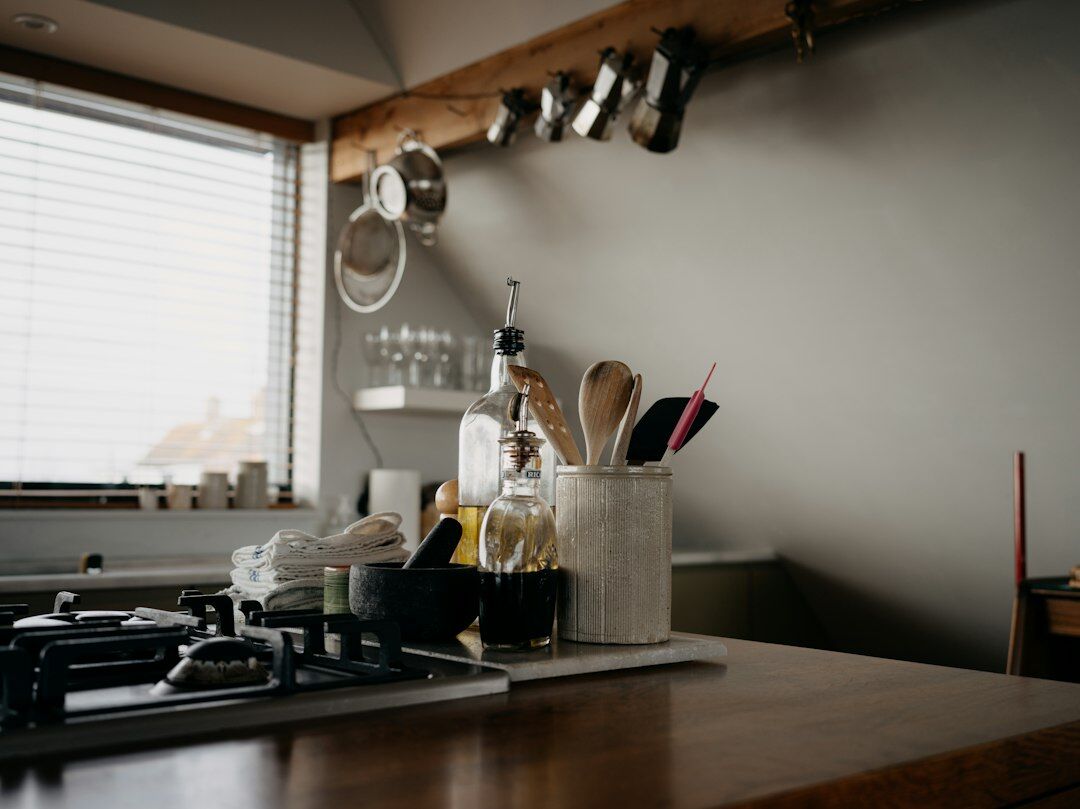 organized kitchen counter