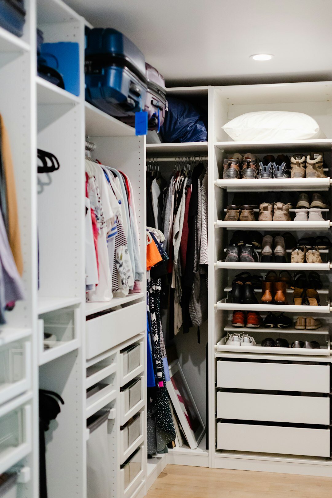 organized closet storage